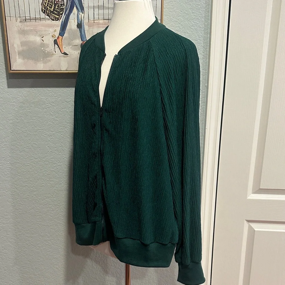 SHEIN Curve Sz 3X Forest Green Ribbed Utility Jacket - Picture 5 of 10